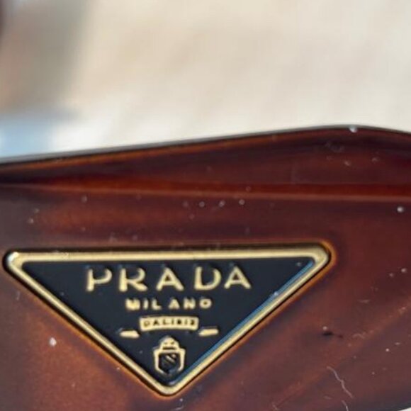 Prada Sunglasses Brown frame & lens  #86370-1 Made in Italy  NEW - Picture 2 of 4
